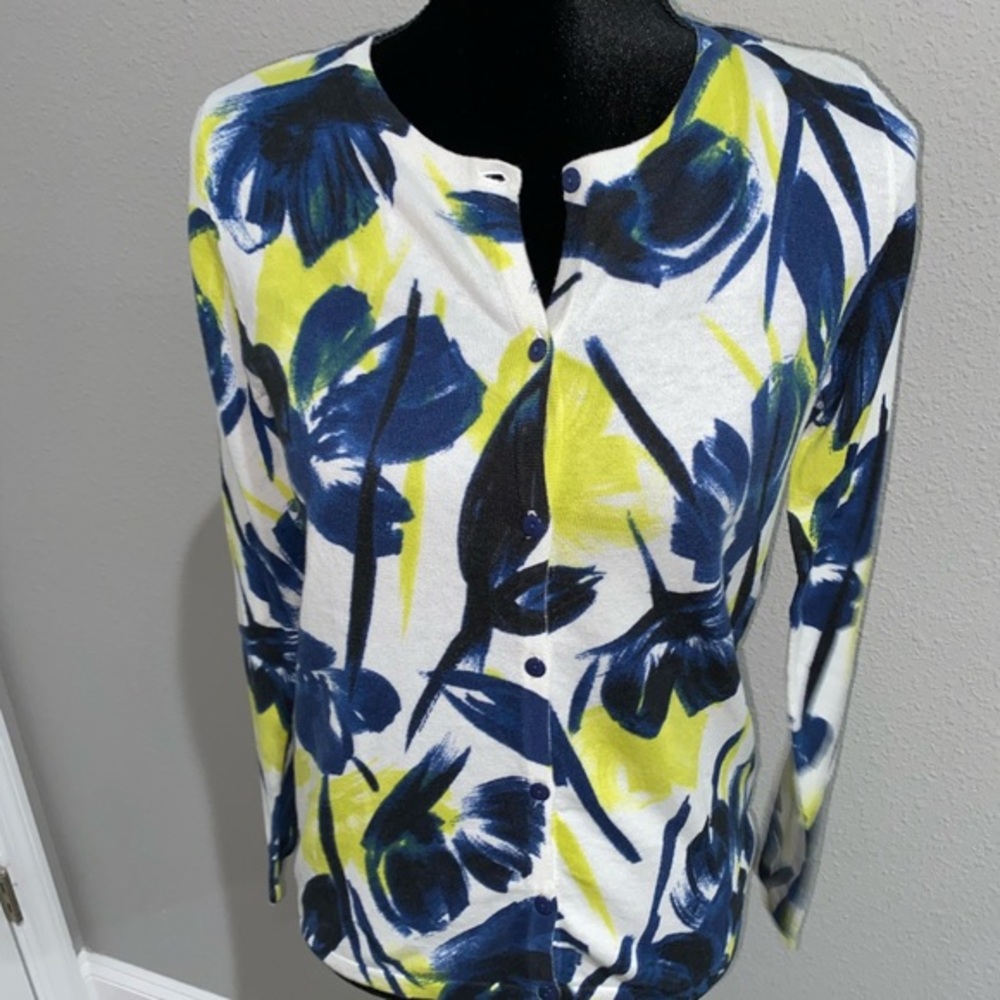 multicolored button down cardigan